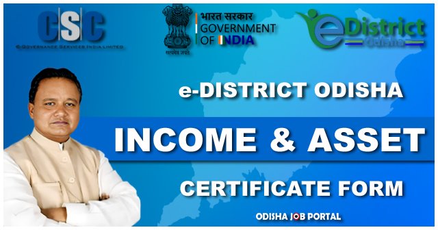 eDistrict Odisha - Income & Asset Certificate Form PDF Download 2024 (ଆୟ ଏବଂ ସମ୍ପତ୍ତି ପ୍ରମାଣପତ୍ର) Income & Asset Certificate Form Odisha